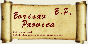 Borisav Paovica vizit kartica